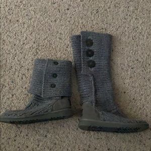 UGG sweater boots size 5 grey excellent condition